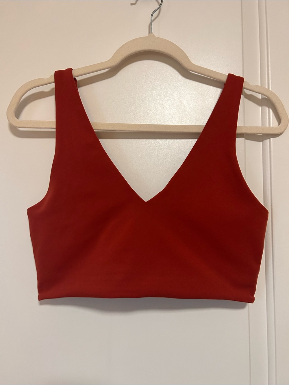 Never worn 🧘🏽‍♀️🥥🍒 Spiritual Gangster V-Neck Sports bra Rust Red 🧘🏽‍♀️🍒🥥